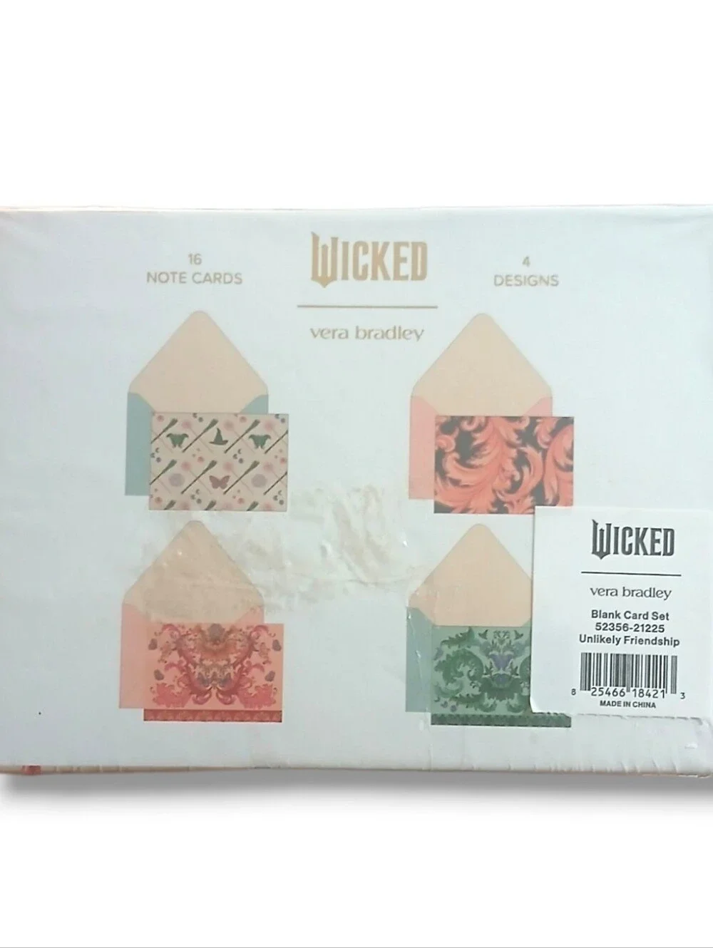 NEW Vera Bradley × Wicked Blank Cards Set